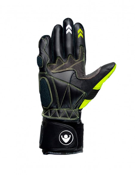 Excelentes testados guantes homologados On Board PRX1 negro y fluor