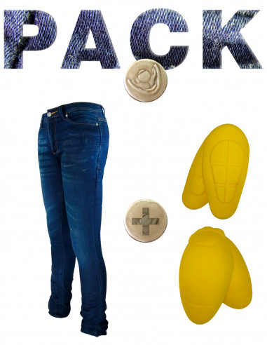 PACK ONBOARD CHIC-02 lady kevlar jeans protectors included