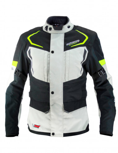 ONBOARD Cruise Grey, Black, Fluo Yellow textile jacket