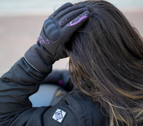 Guante moto para Mujer Amy Claro Onboard Guantes Invierno Impermeables